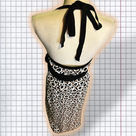 NWT Diane von Furstenberg for Target ‘Halter Tie-Neck Neutral Poppy Dress’ Sz L - Picture 10 of 16